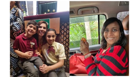 Left: Sarrah Khilawala with her two kids, and right: Richa Arun Gupta share how they deal with their children's sports disappointments. 