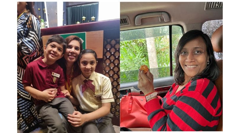 Left: Sarrah Khilawala with her two kids, and right: Richa Arun Gupta share how they deal with their children's sports disappointments. 