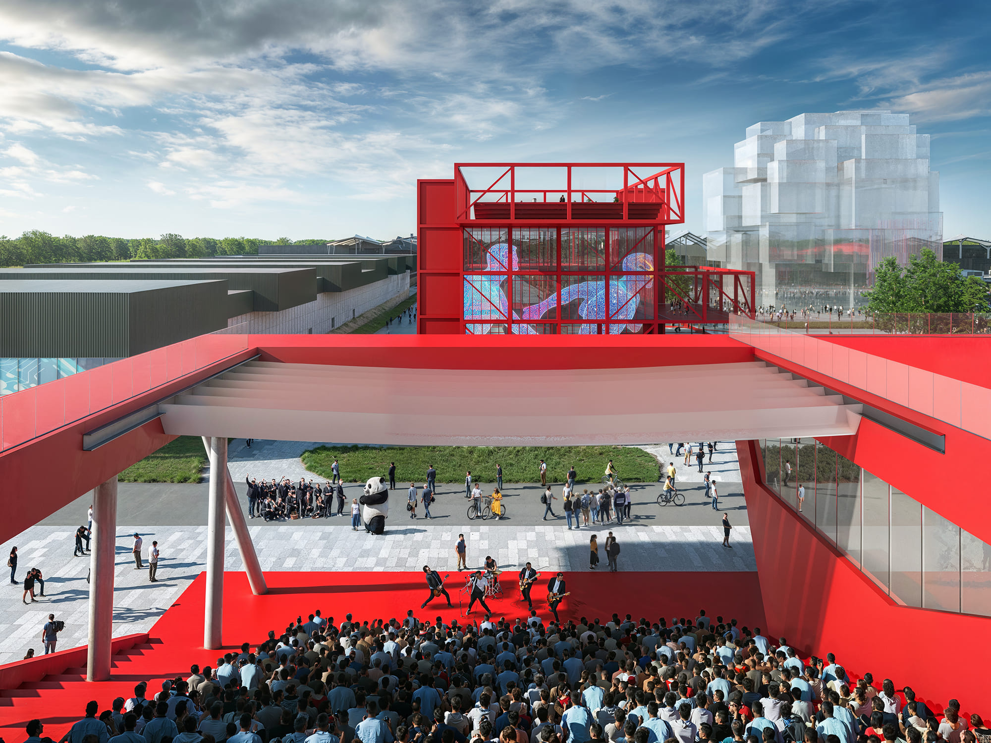 A view of the Play Together Stage as it will look at Expo 2027 Belgrade