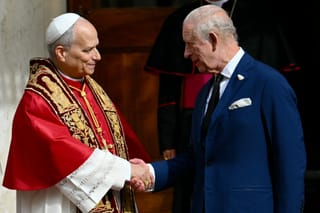 King Charles, Pope Leo pray together in historic first