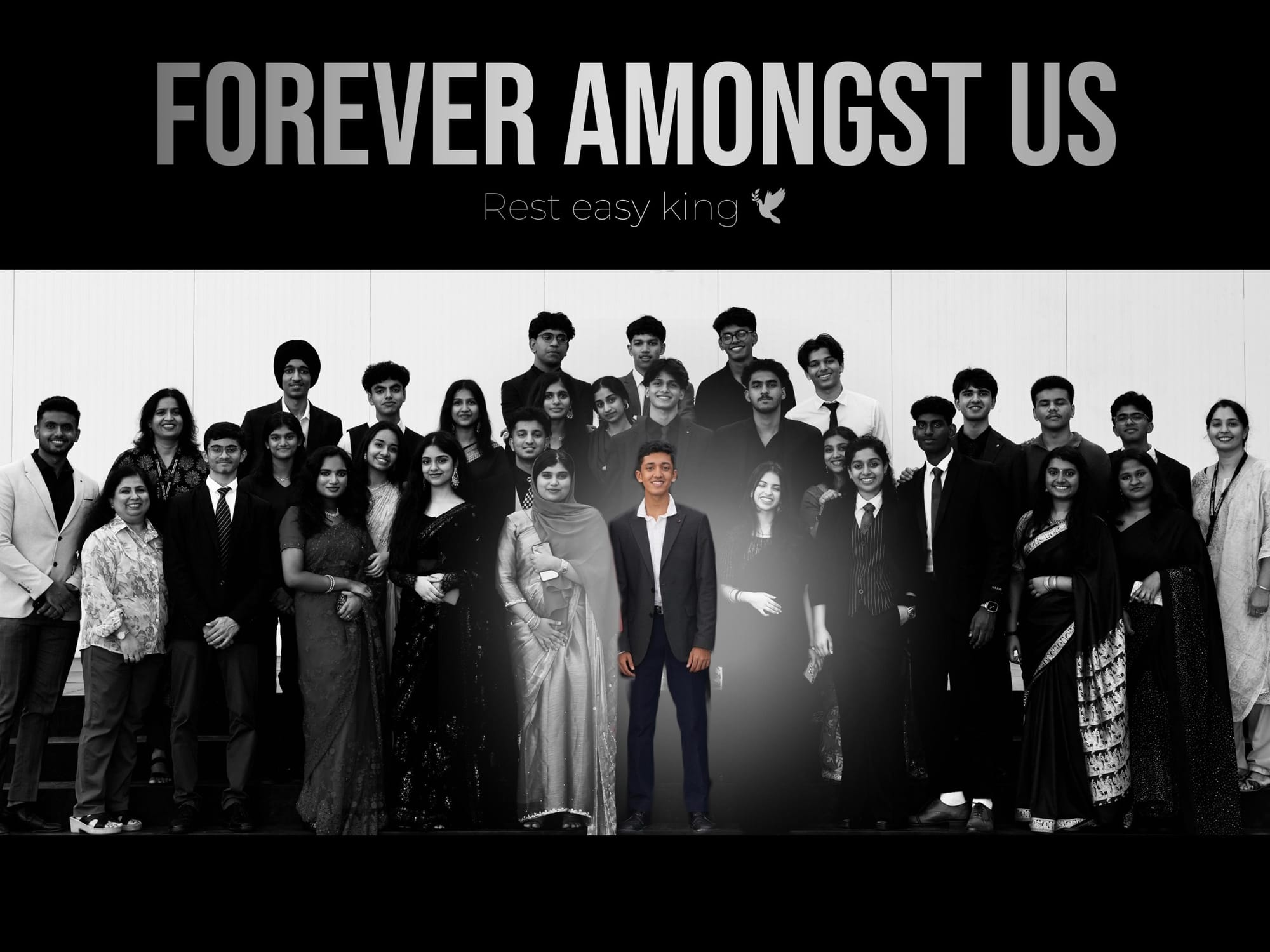 A visual tribute to Vaishnav Krishnakumar (centre) created by his friend Ibrahim Sheraz.