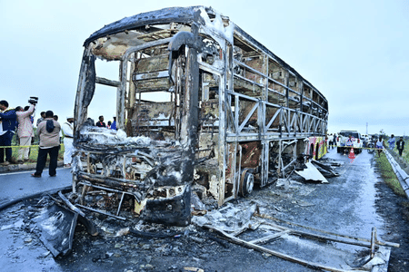 The tragedy occurred in the early hours of October 24 near Chinna Tekuru village in Kurnool distric