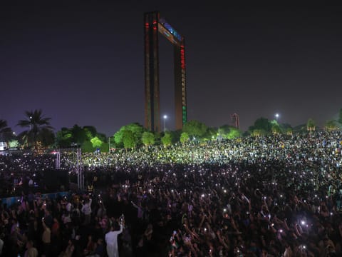 Thousands of community members came together for a high-voltage celebration at Zabeel Park in Dubai on Sunday. Photo: Virendra Saklani/Gulf News