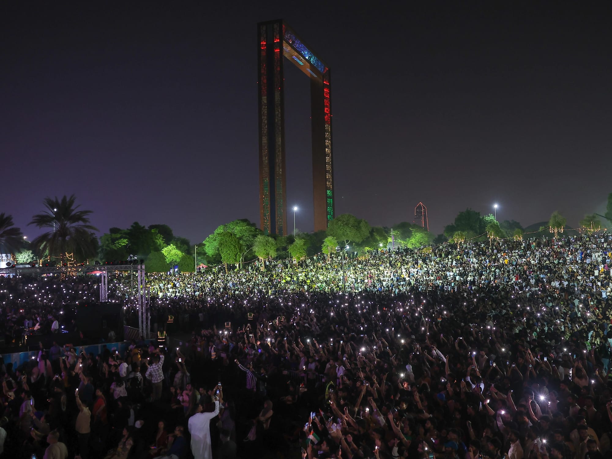 Thousands of community members came together for a high-voltage celebration at Zabeel Park in Dubai on Sunday. Photo: Virendra Saklani/Gulf News
