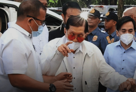 On October 24, 2025, the Sandiganbayan acquitted Juan Ponce Enrile (centre) and 32 others of 15 graft charges involving the alleged misuse of his ₱172-million Priority Development Assistance Fund (PDAF, or "pork barrel") when he was a senator. He currently serves as Chief Presidential Legal Counsel.