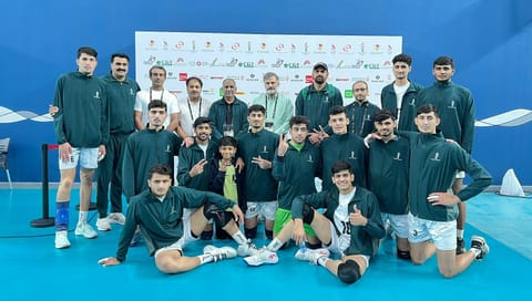 Pakistan Volleyball Team was felicitated by NOC Pakistan President