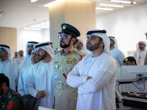 Sheikh Mansoor at the Dubai International Airport
