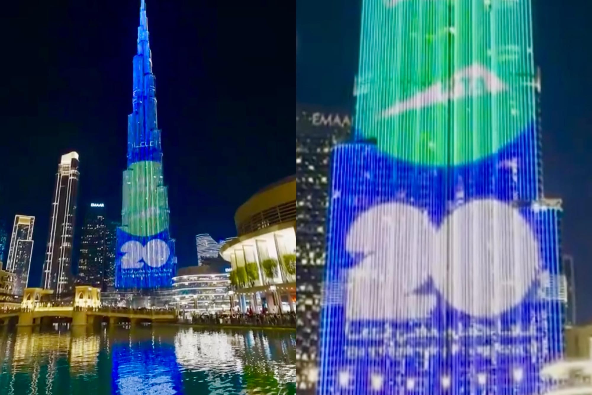 Burj Khalifa displayed a special show to mark the 20th anniversary of RTA. 