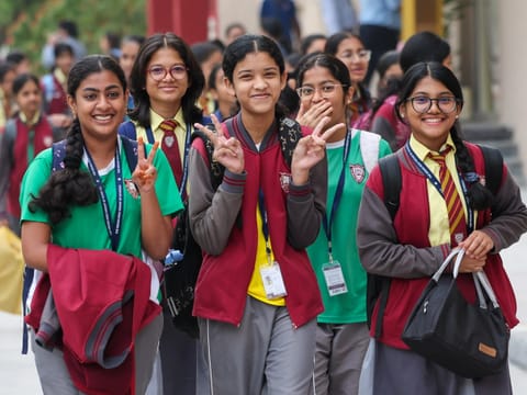 Students return to Indian High School in Oud Metha, Dubai, after summer vacation. Photo: Virendra Saklani/Gulf News