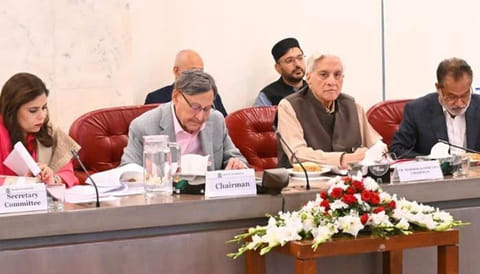 Senator Farooq H Naek and MNA Chaudhry Mahmood Bashir Virk co-chaired joint meeting of the Senate and National Assembly Committees on Law & Justice on November 8, 2025.  