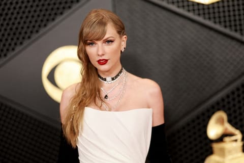 Taylor Swift attends the 66th GRAMMY Awards at Crypto.com Arena on February 04, 2024 in Los Angeles, California.