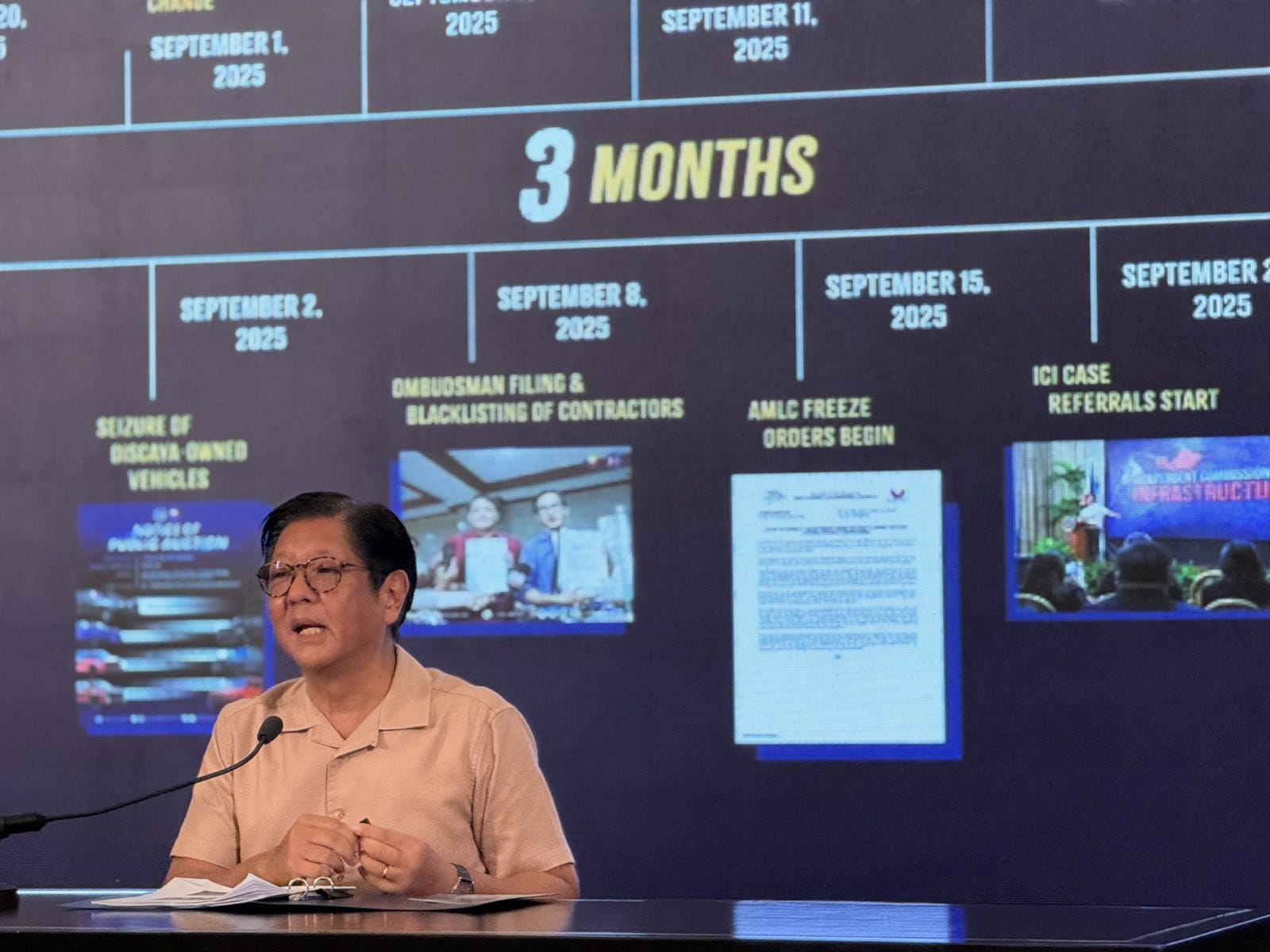 President Ferdinand Marcos Jr answers questions from members of Malacañang Press Corps (MPC) on Thursday.