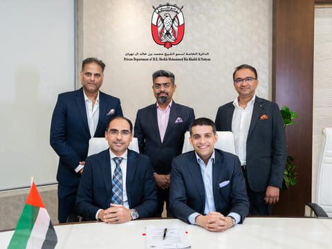 Left from top: Kunal Chawla, CIO of Finmark Capital, Renoy Kundukulam, SEO of Finmark Capital, Murtaza Shaikhally, Operating Partner, Cedar-IBSi Capital.

Left from bottom: Dr. Ahmed Mansour, Group CEO of KSH Investments, Sahil Anand, Founder & Managing Partner, Cedar-IBSi Capital.

