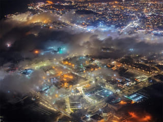 Fog transforms Abha peaks in Saudi Arabia into sunset spectacle