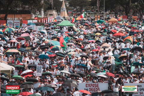The gathering marked the first day of the 'Rally for Transparency and a Better Democracy'.
