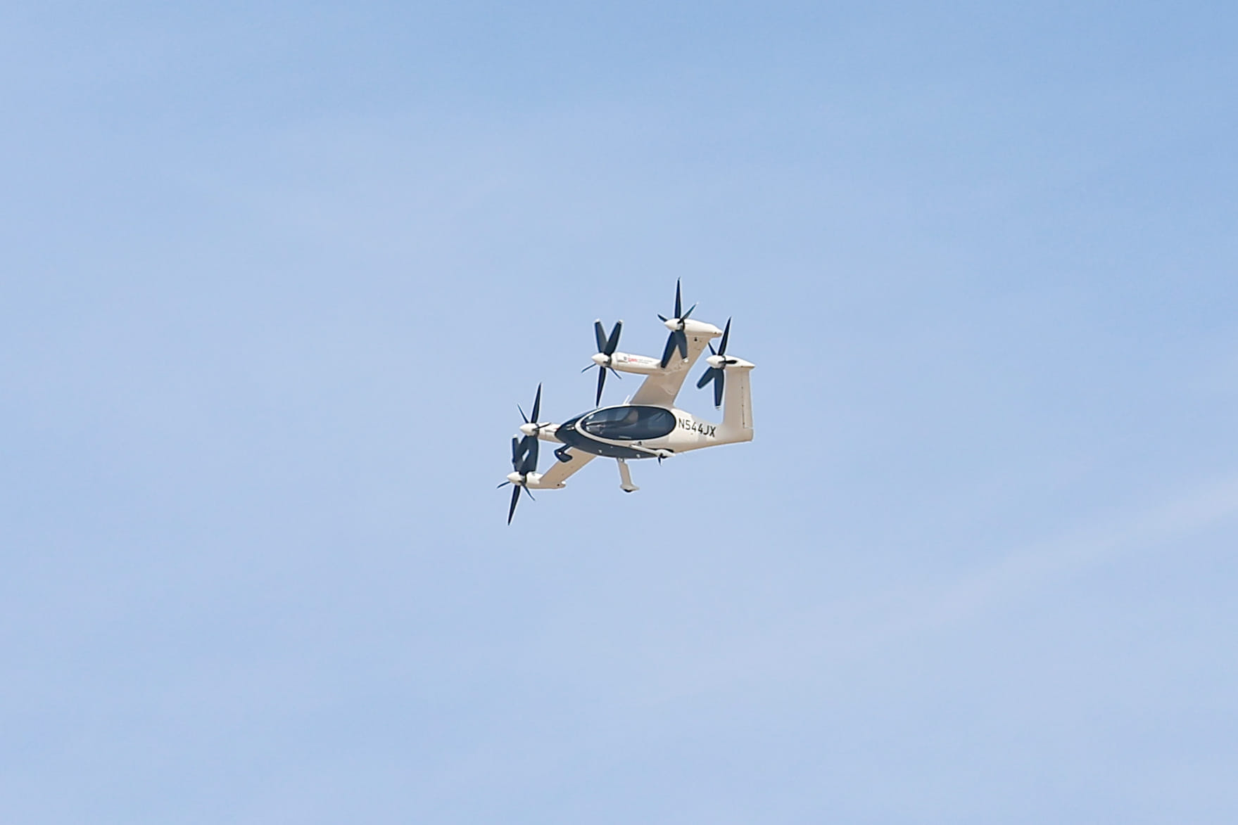 Joby Aviation’s pioneering aerial taxi during a special flight demonstration on the opening day of Dubai Airshow 2025 at Dubai World Central on Monday.  