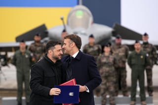 Macron, Zelensky sign accord for Ukraine to buy French fighter jets