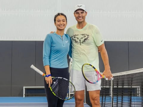 Alex Eala with Rafa Nadal.