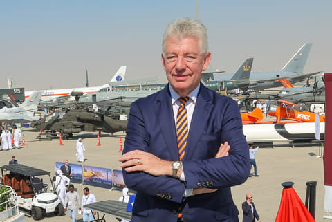 Paul Griffiths, CEO of Dubai Airports during an interview with Gulf News at Dubai Airshow 2025 at Dubai World Central.  