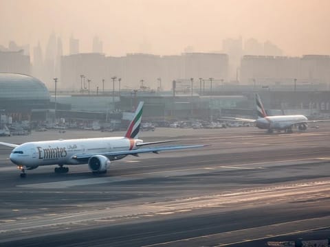 The early morning fog formed as humid conditions spread across parts of the country overnight. One flight diversion was reported at DXB. 