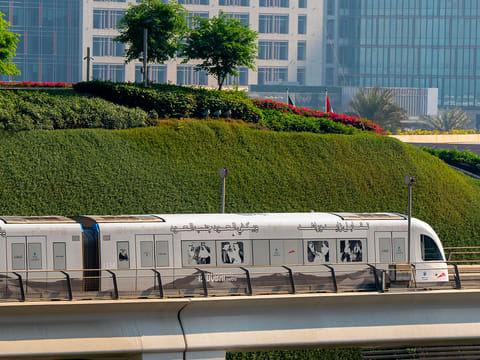 New Dubai Metro Red Line installation marks ‘National Month’ with large-scale visuals of Sheikh Zayed and Sheikh and verses from Sheikh Mohammed’s poetry celebrating the UAE’s heritage.