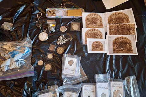 This image released on Thursday, Nov. 20, 2025 shows antique artefacts as law enforcement agencies working across several countries dismantled a sophisticated criminal network trafficking stolen cultural goods across Europe, Bulgarian authorities said. (AP Photo via Bulgarian Interior Ministry)