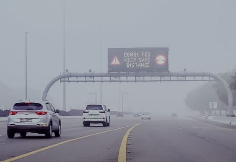 Fog and mist sweep UAE, visibility dropping below 1,000 metres in some areas.