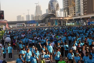 Capturing the spirit of fitness: See how Dubai Run turns 14 lanes of SZR into a running track