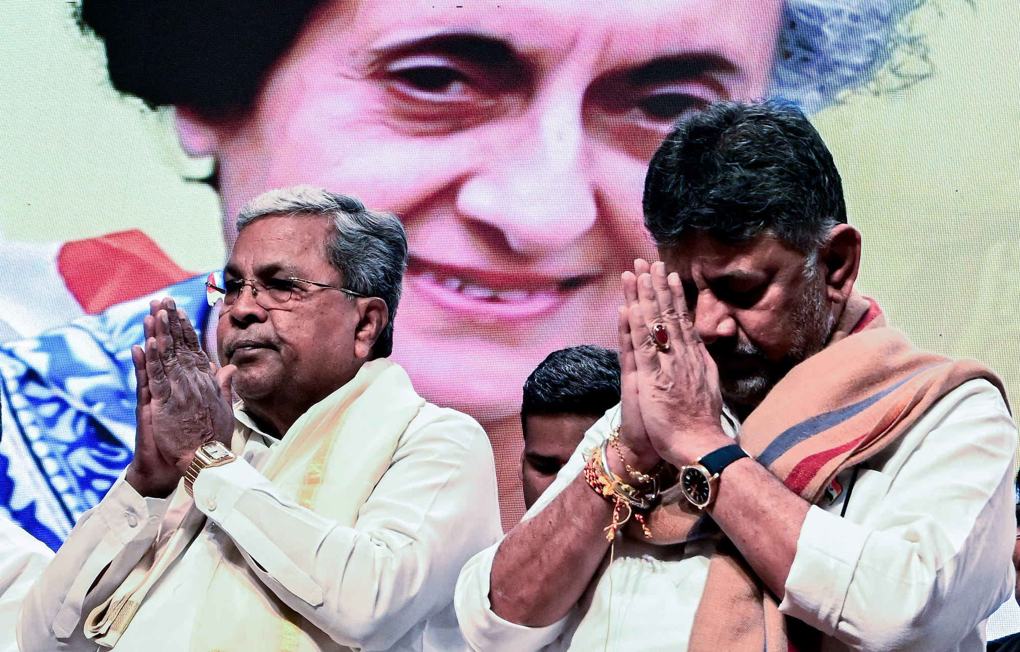 Karnataka Chief Minister Siddaramaiah and Deputy Chief Minister DK Shivakumar 