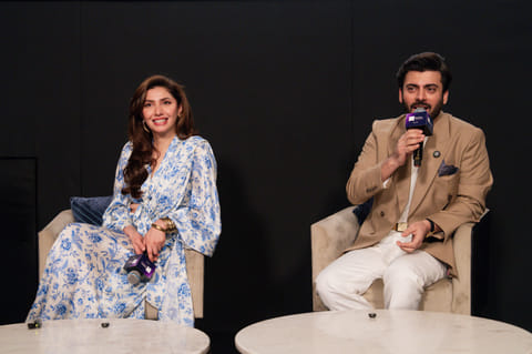Mahira Khan and Fawad Khan in Dubai to promote 'Neelofar'