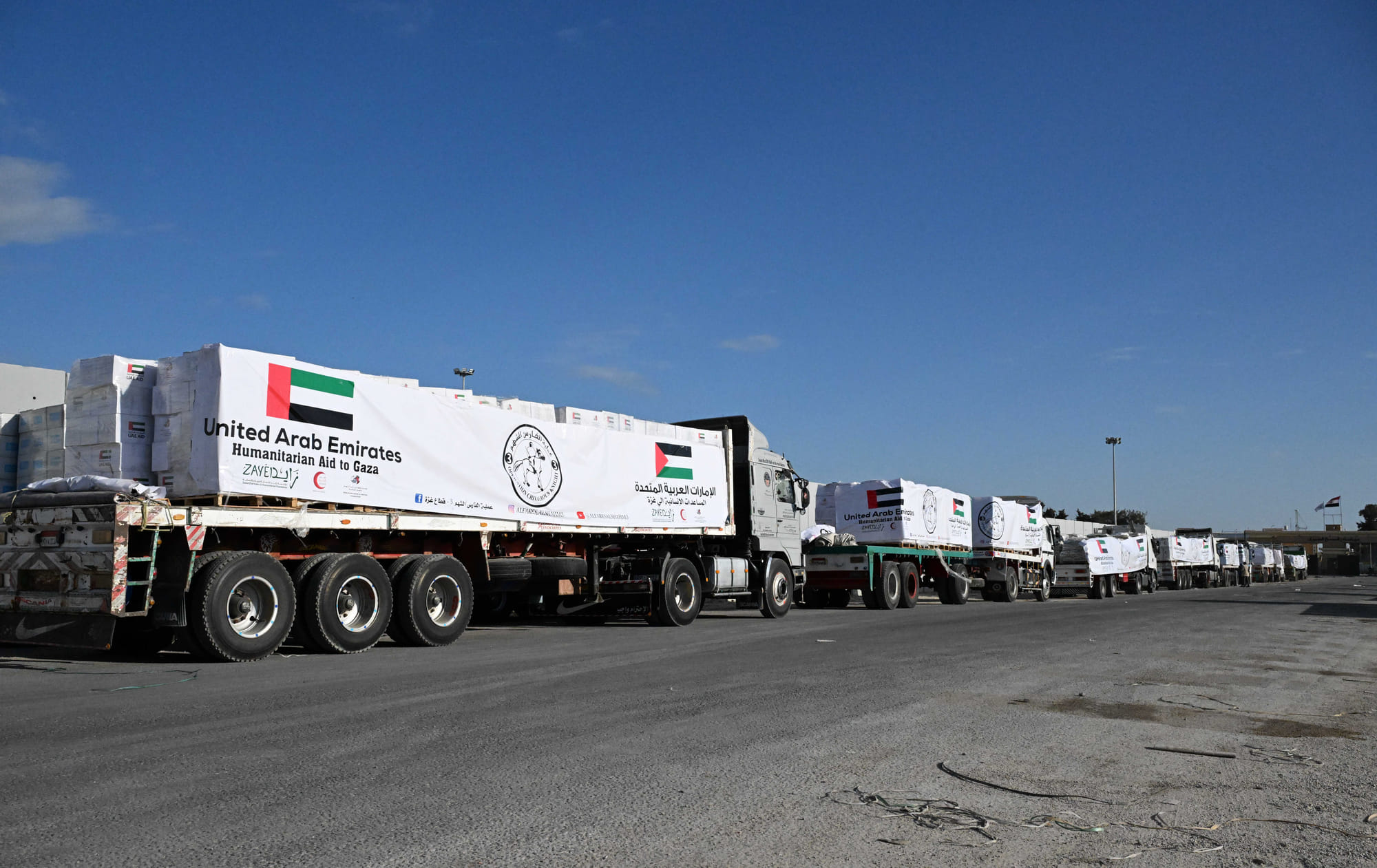 The successive convoys included food, medical, shelter and hygiene parcels.