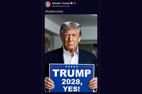 Donald Trump’s AI image post sparks fresh debate over 2028 hint