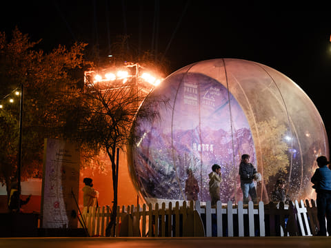 Nature-inspired installations, children’s zones and live performances create a lively winter escape.