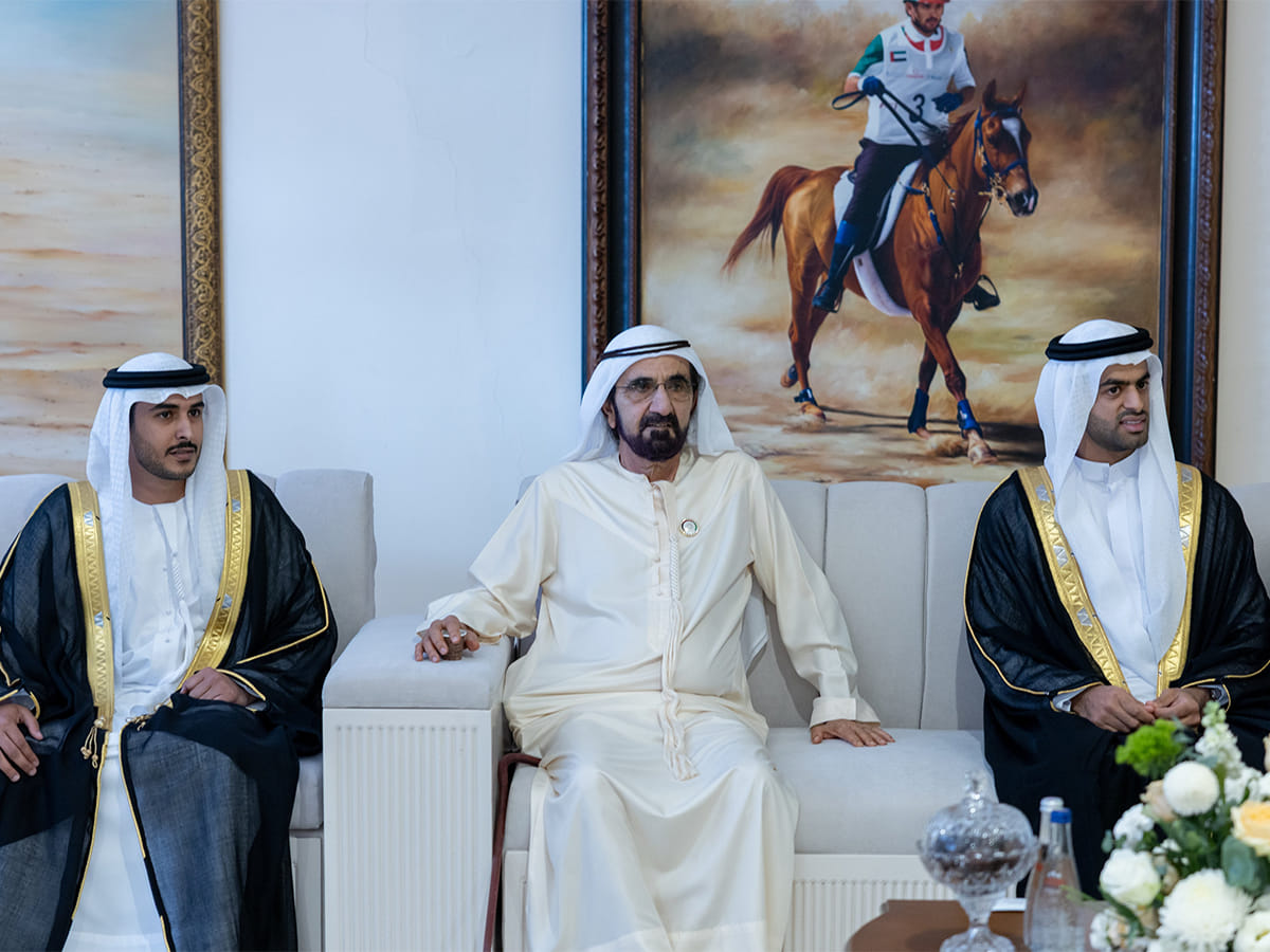 Sheikh Mohammed, Sheikh Hamdan and Sheikh Maktoum extended warm wishes to newlyweds.