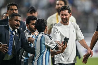 Lionel Messi lands in Delhi after a delay due to bad weather