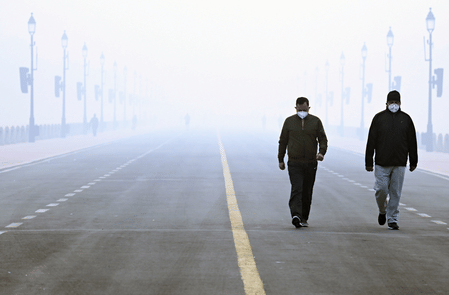 Delhi chokes under hazardous smog as air quality worsens further.