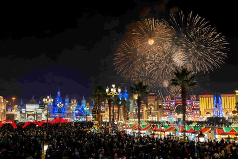 Ring in 2026 at Dubai’s Global Village with seven New Year countdowns, live DJ performances, fireworks, drone shows, and family-friendly attractions.