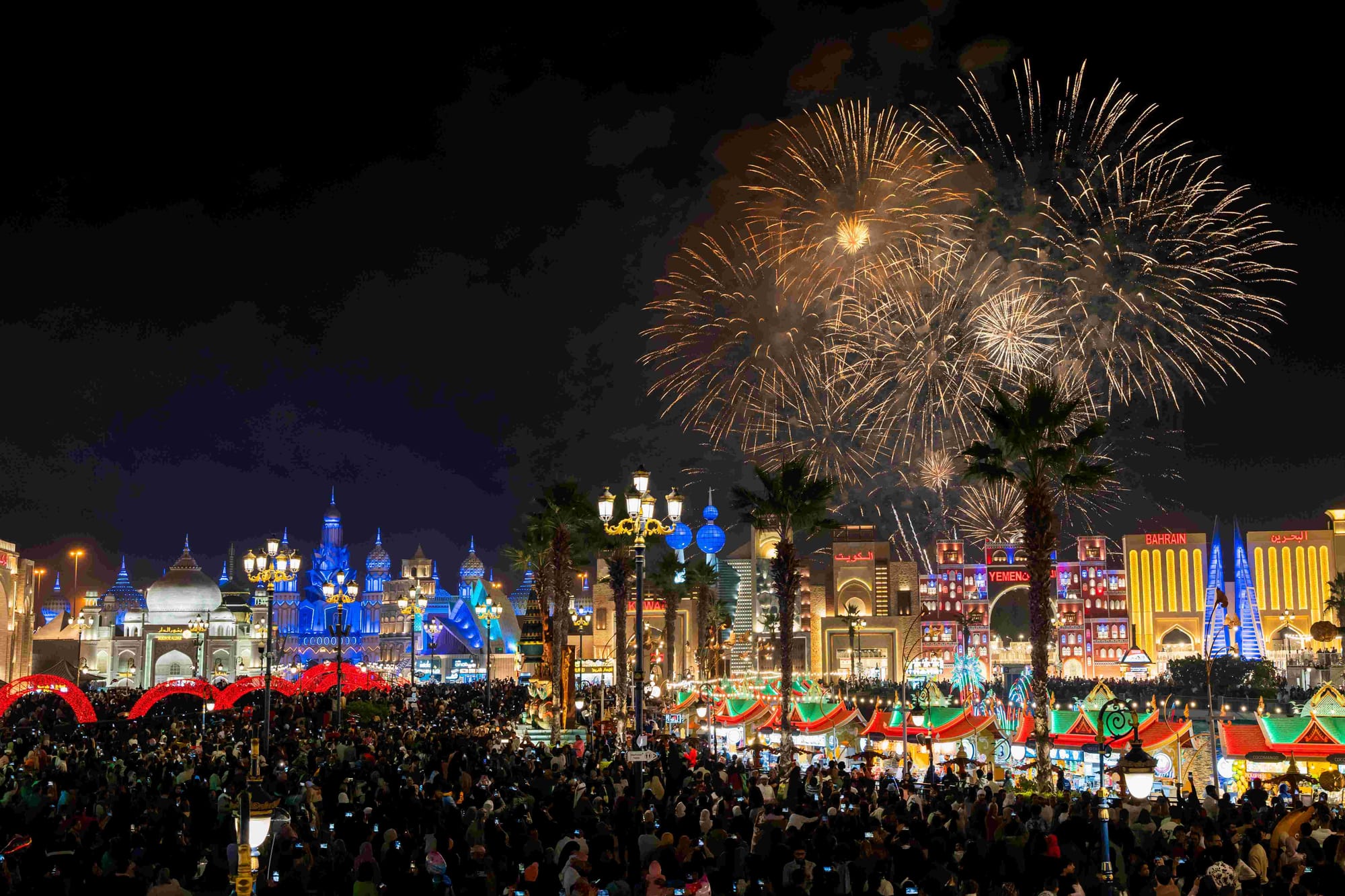 Ring in 2026 at Dubai’s Global Village with seven New Year countdowns, live DJ performances, fireworks, drone shows, and family-friendly attractions.