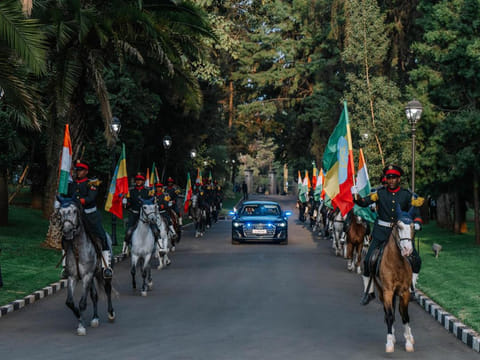 Convoy of Prime Minister Narendra Modi and Abiy Ahmed Ali, Prime Minister of Ethiopia 