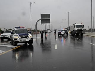Heavy rain in Abu Dhabi. 