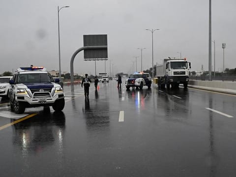 Heavy rain in Abu Dhabi. 