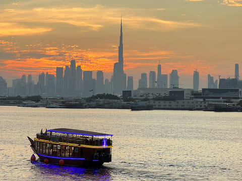 Dubai Creek Harbour seen under calm skies 