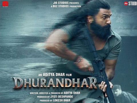 Dhurandhar movie poster, featuring Ranveer Singh