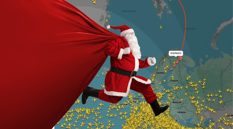 Track Santa live as he makes his way around the world on Christmas Eve