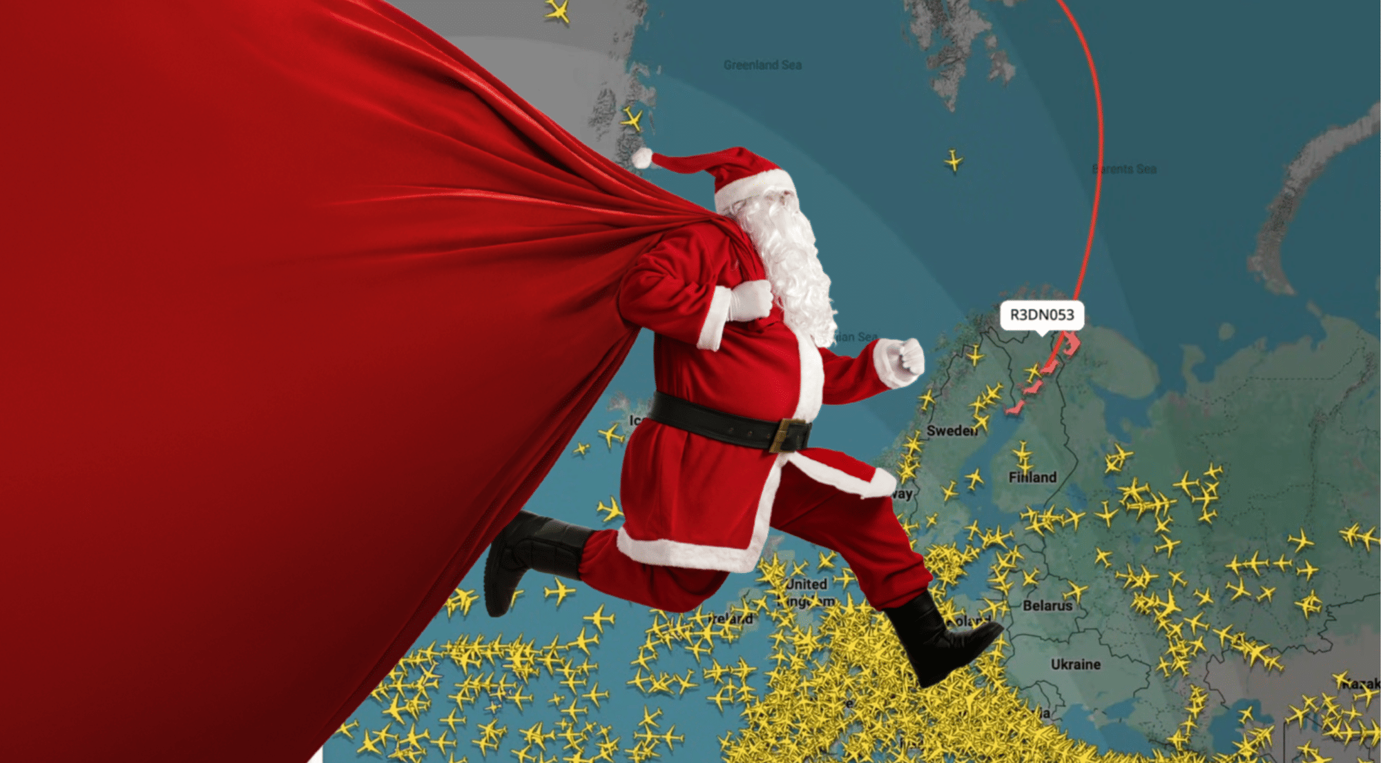 Track Santa live as he makes his way around the world on Christmas Eve