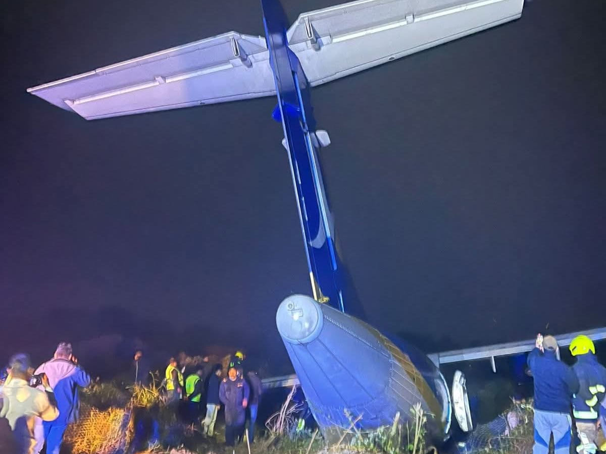 Close shave Buddha Air Plane skids off runway while landing in Nepal 