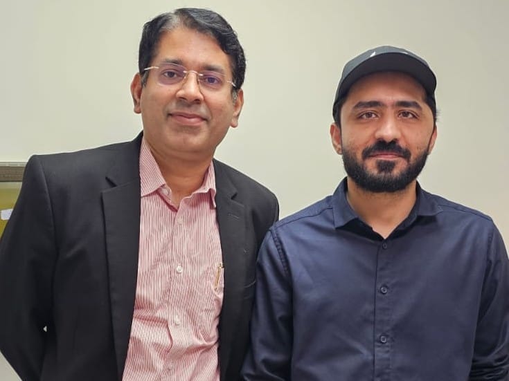 Dr Prakash Nair, Consultant Neurosurgery, Aster Hospital Mankhool, with Emad Arif Khan.
