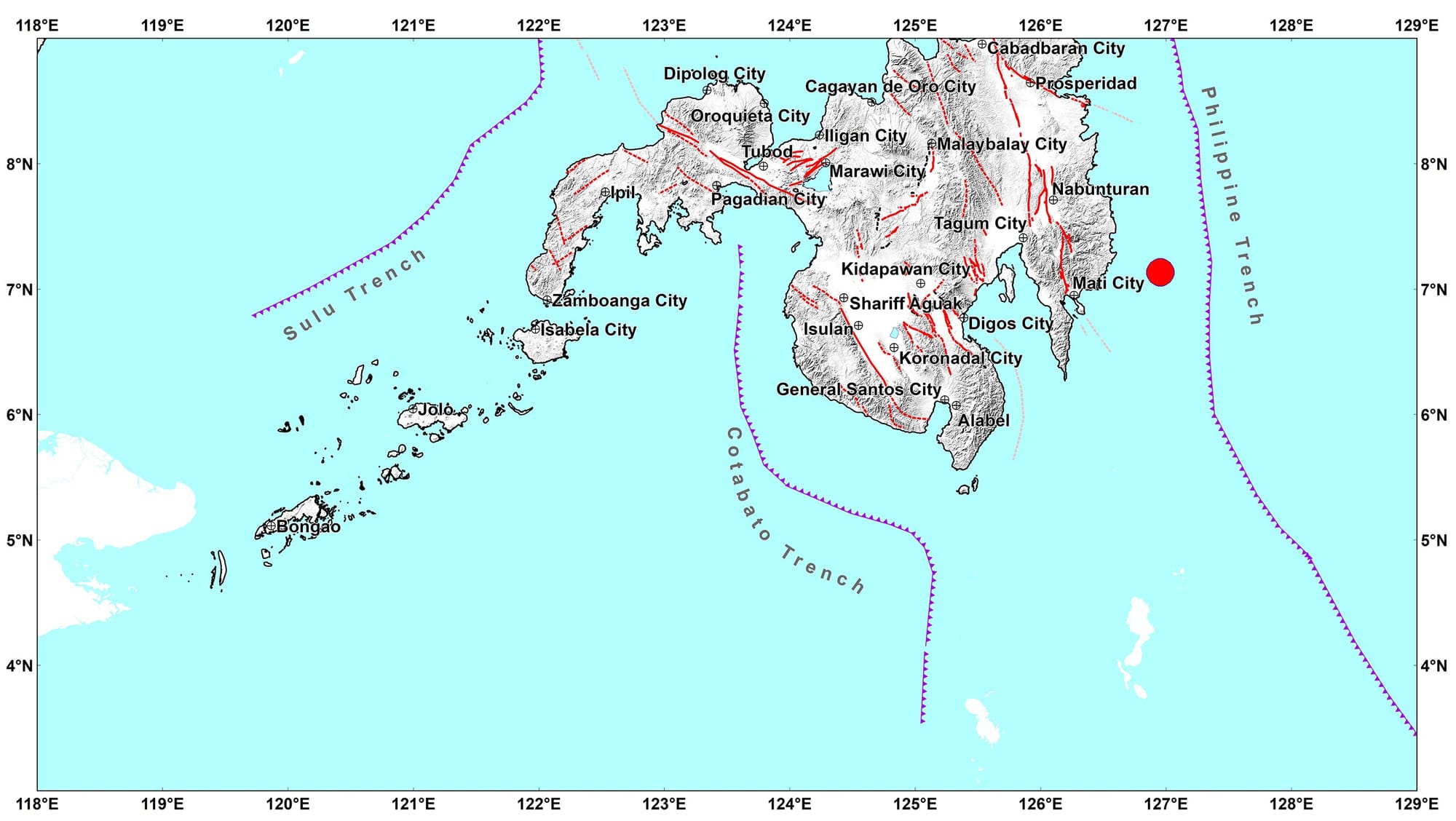 Phivolcs reported that the tectonic quake occurred at 11:02am.