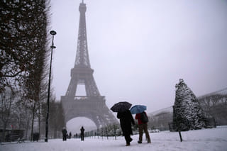 Snow and ice ground flights and choke highways in parts of Europe