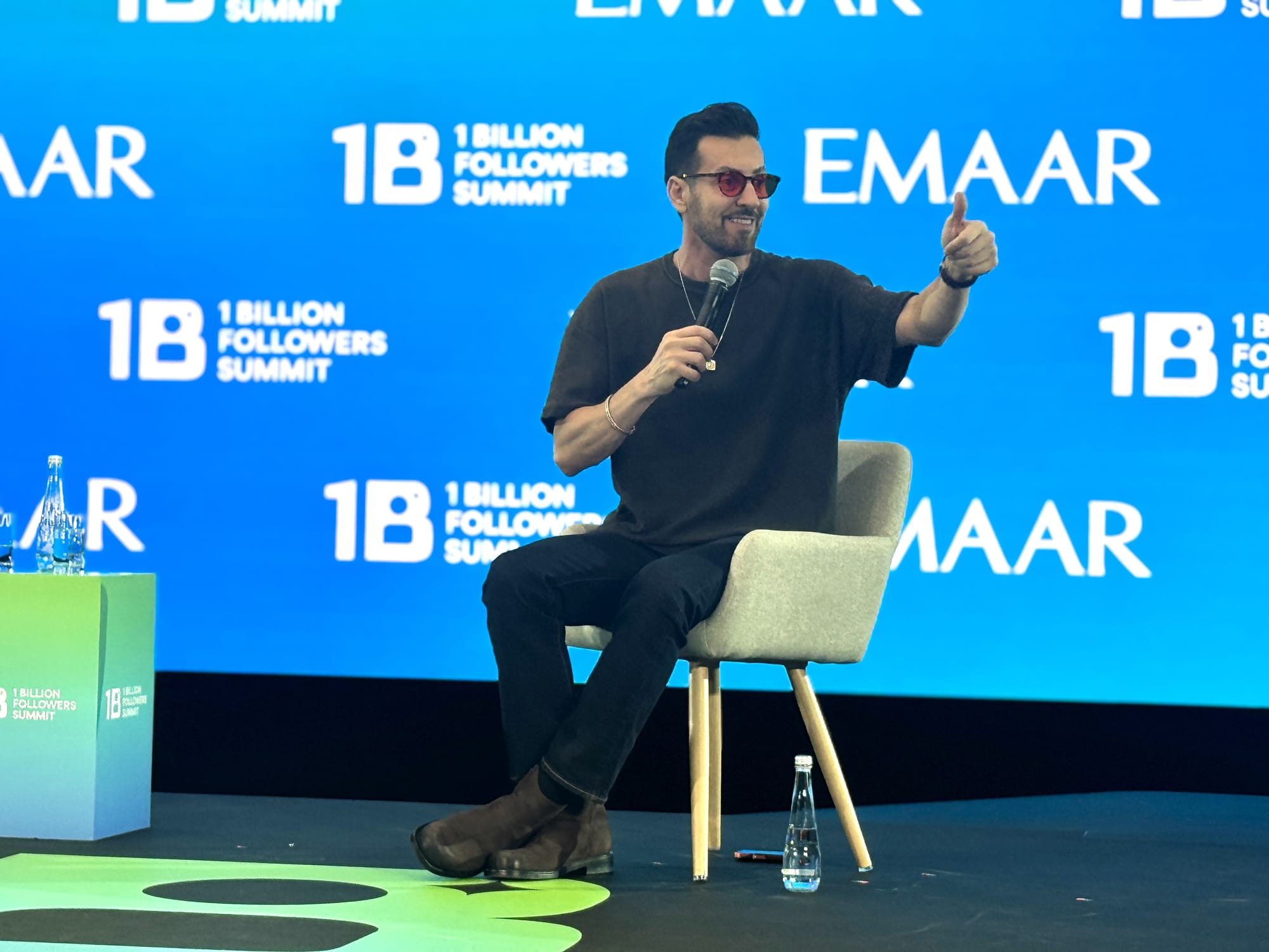 Max Amini delivers blunt advice on fame numbers and purpose at Dubai’s 1 Billion Followers Summit telling creators what really matters.